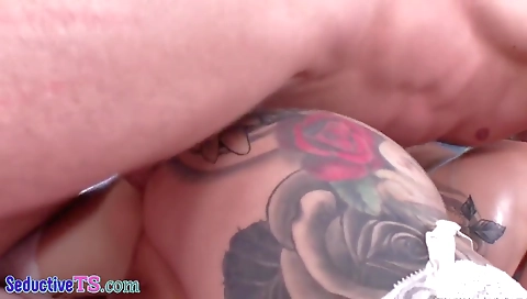 Sexy blonde slutty indoorslerad by black cock