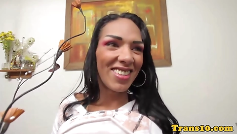 Masive black dick in her mouth